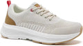 Beige Size 8.5 Cushioned Arch Support Walking Shoes N2749