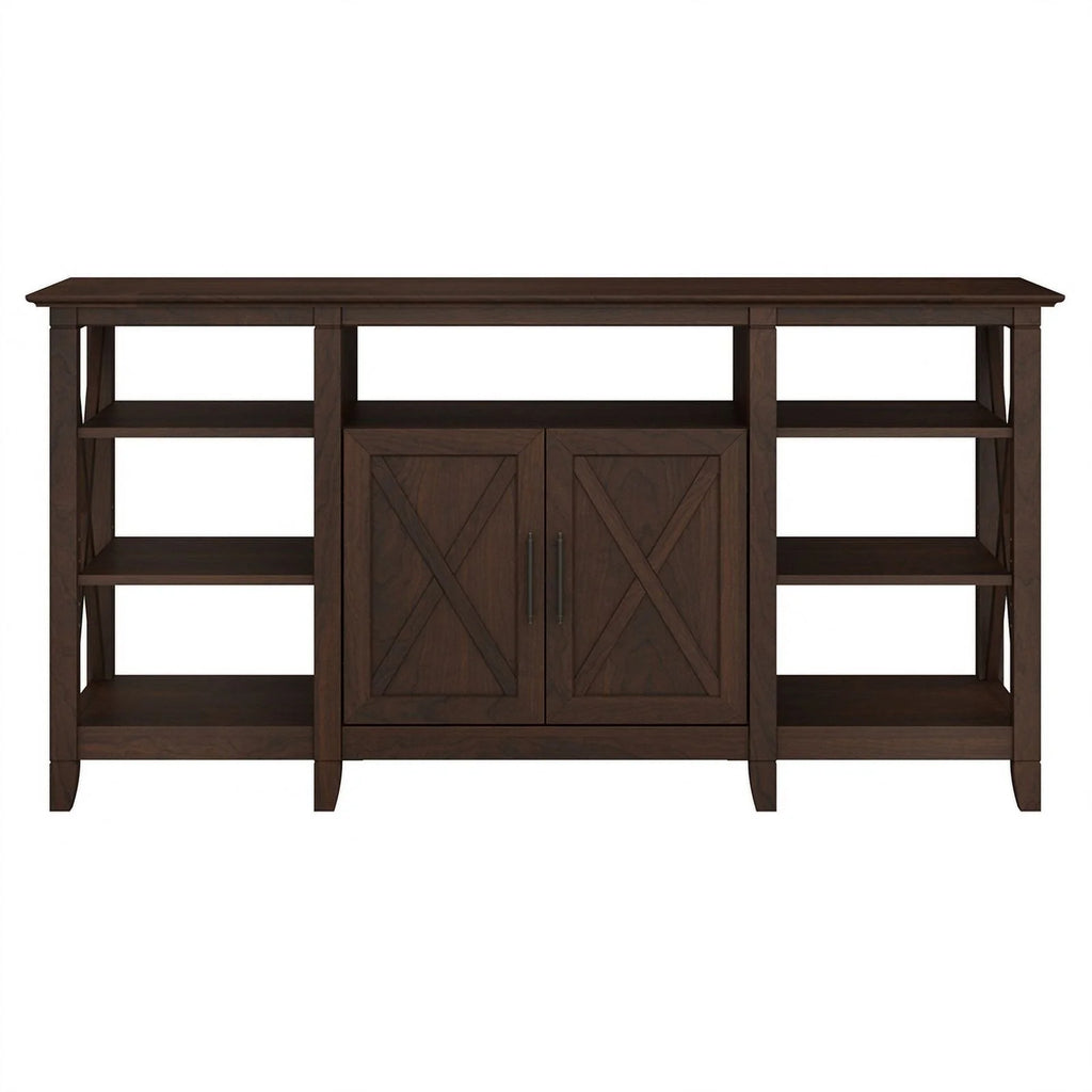 Contemporary Wood Tall TV Stand up to 65" Cherry R9430