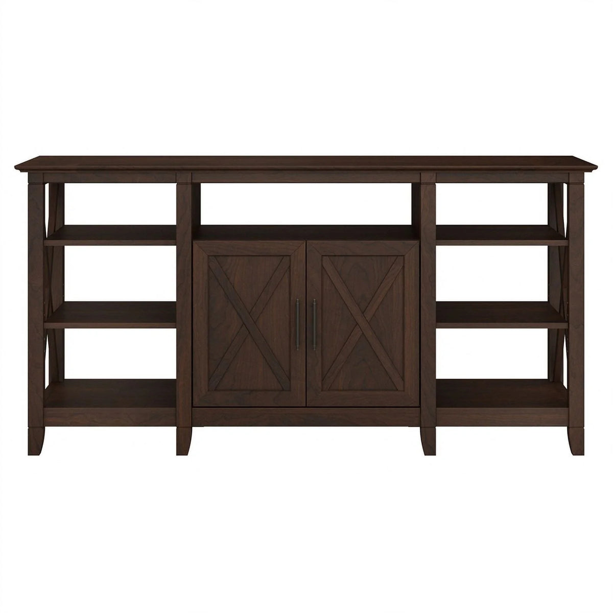 Contemporary Wood Tall TV Stand up to 65" Cherry R9430