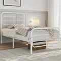 Queen Black Geometric Metal Bed U74365
