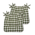 2 Pack Plaid Chair Cushions with Ties V357995