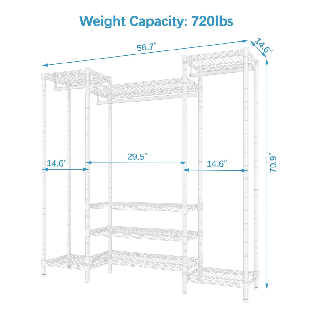 White Freestanding Wire Garment Rack A33915