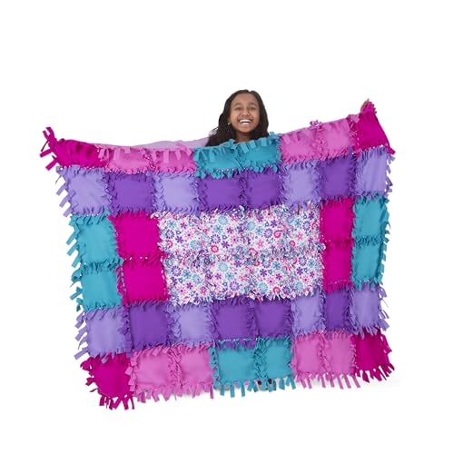 Fleece Quilt No-Sew Craft Kit 48 squares E4176