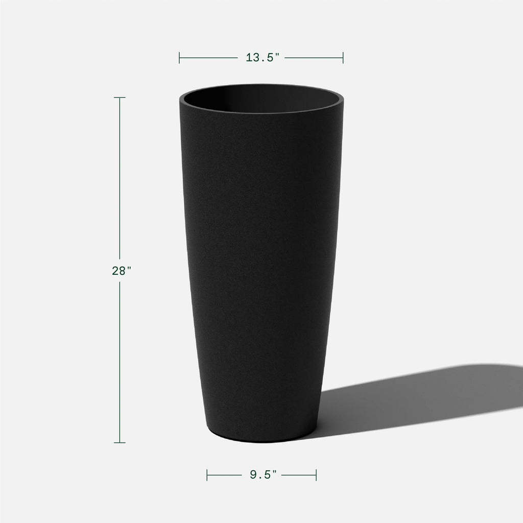 28" Black Plastic-Stone Planter J694026