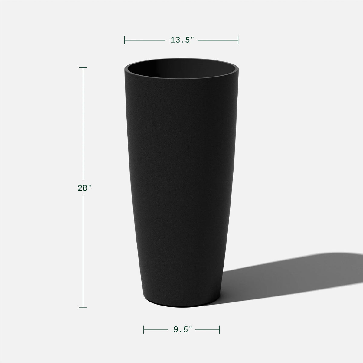 28" Black Plastic-Stone Planter J694026
