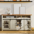 Antique White 63" Sideboard Buffet Cabinet J267
