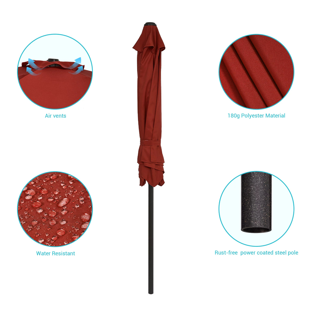 7.5 FT Outdoor Patio Market Umbrella with Tilt Button Q72400