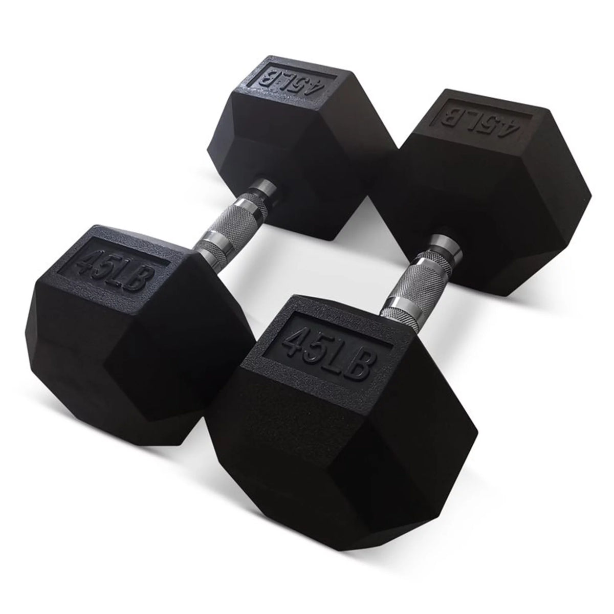 45 Pounds Hexagonal Cast Iron Dumbbell Pair X7858