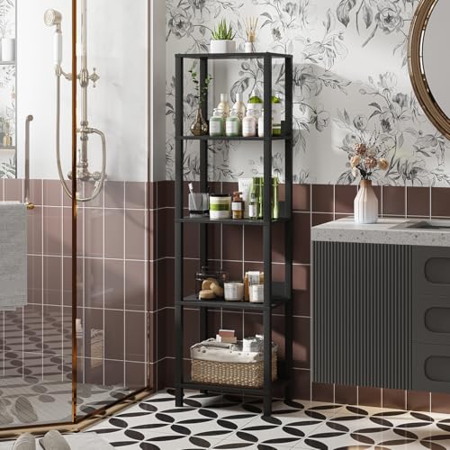 5-Tier Bookshelf with Anti-Fall Baffle Z1547