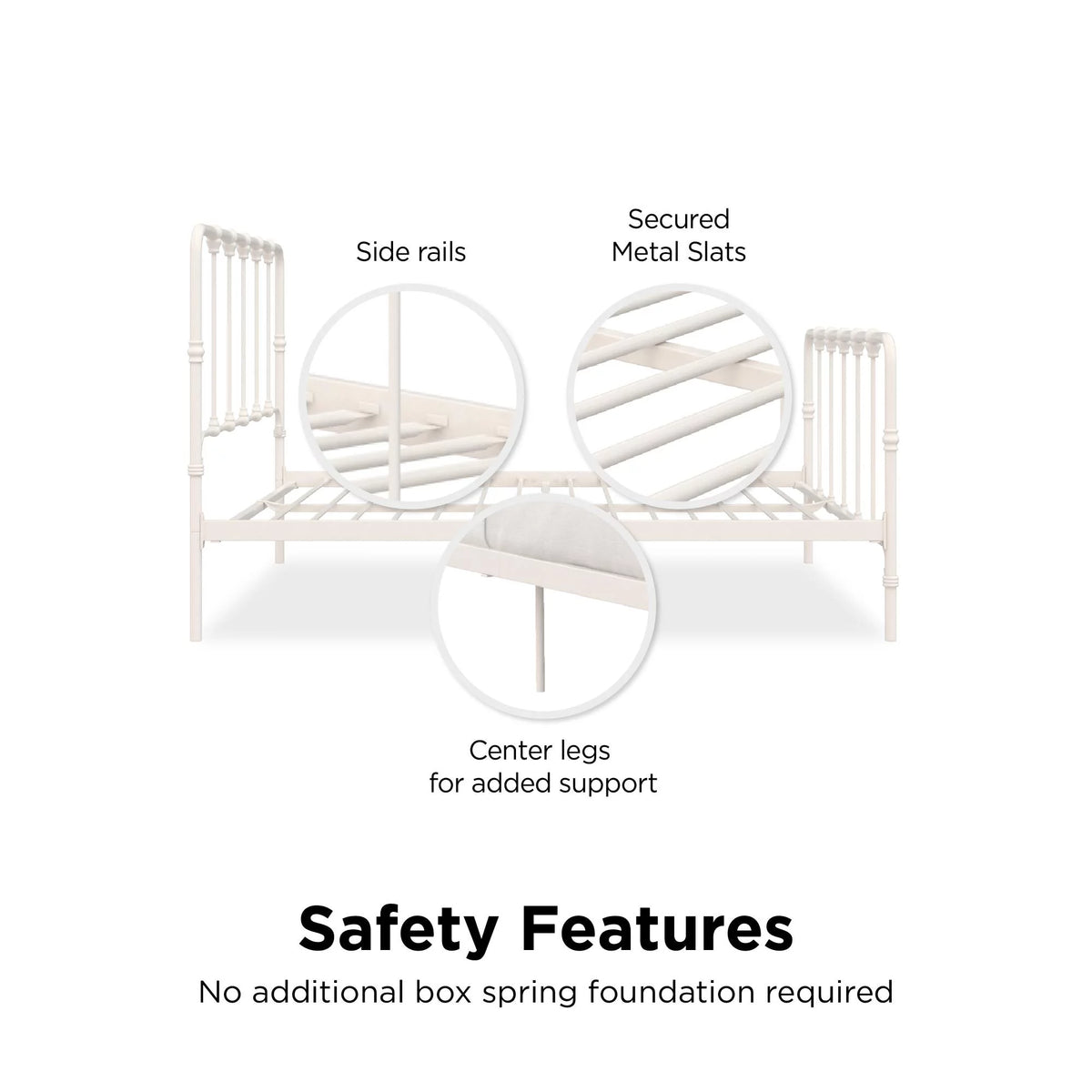 King Gray Metal Bed Z663