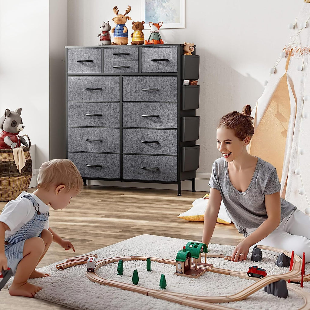 12 Drawer Fabric Dresser I30035