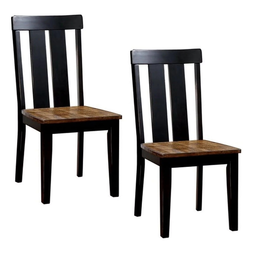 Black Wood Dining Chair Set of 2 M3814