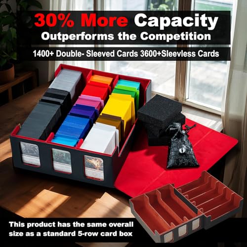 Black Trading Card Storage Case with Magnet Closure D2978