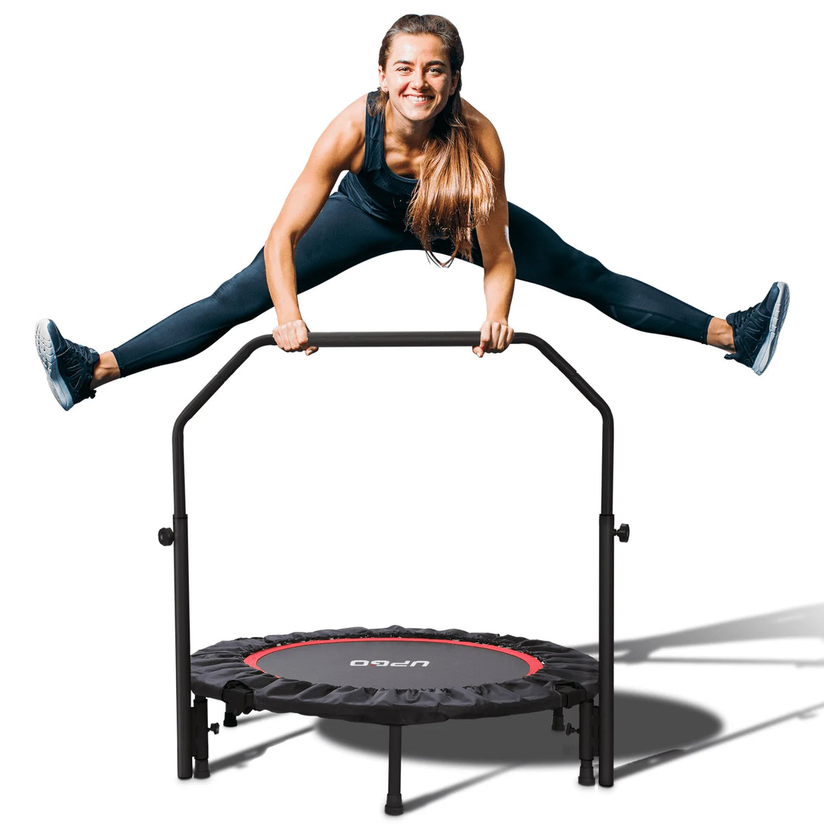 40 Foldable Fitness Trampoline with Adjustable Foam Handle K621