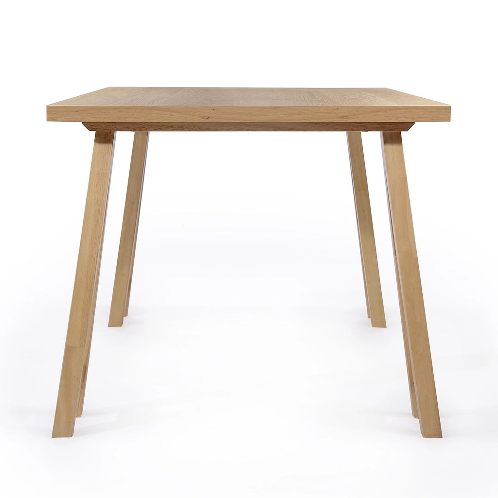 Light Beige Natural Oak Rubberwood Dining Set K7096