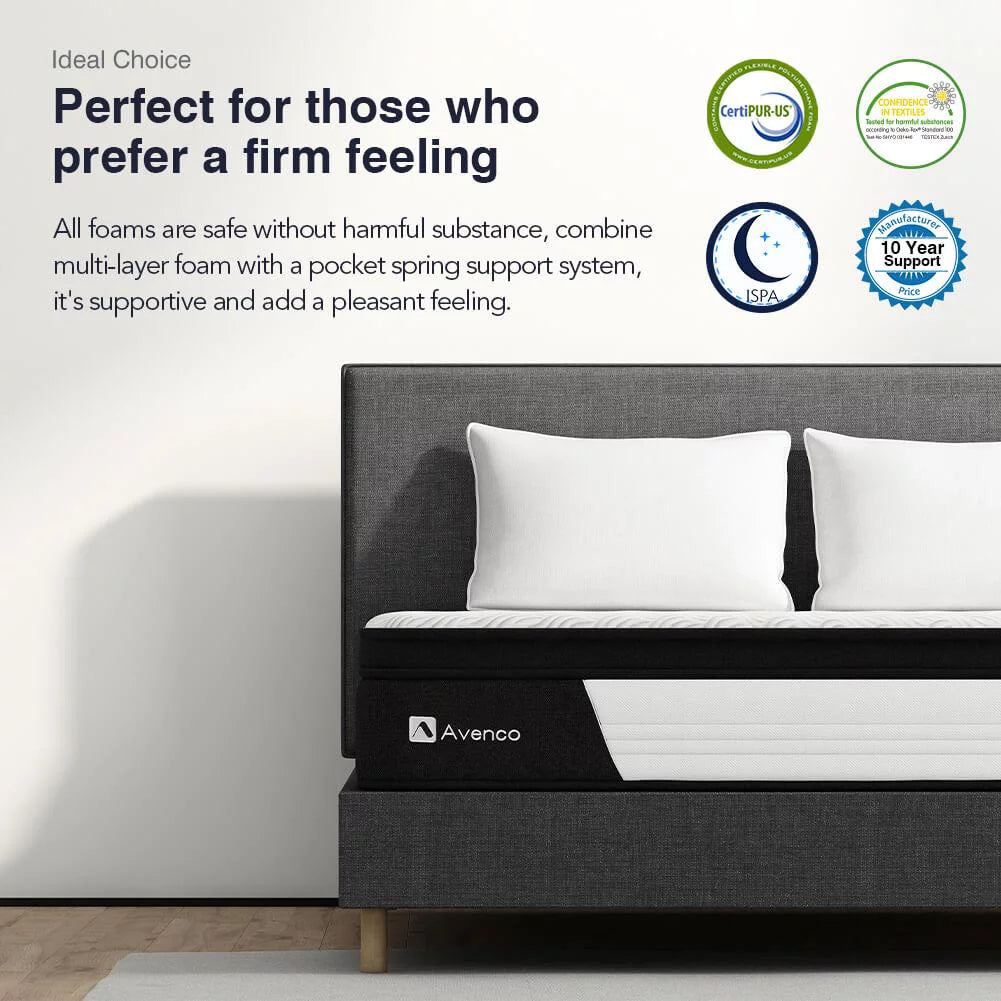 Queen Size 12-Inch Hybrid Memory Foam Innerspring Mattress U115897