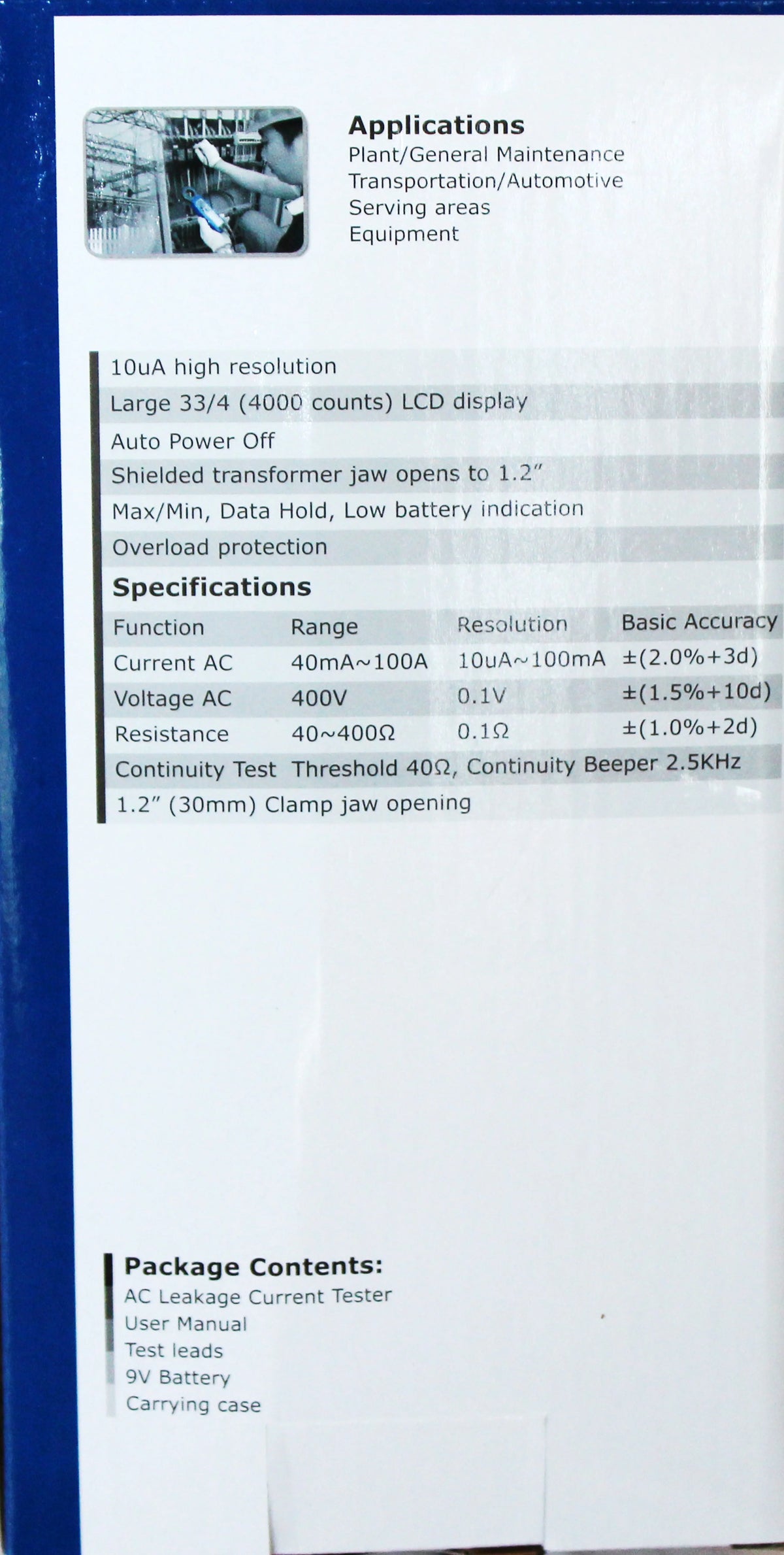 AC Leakage Current Tester Voltage Meter D210