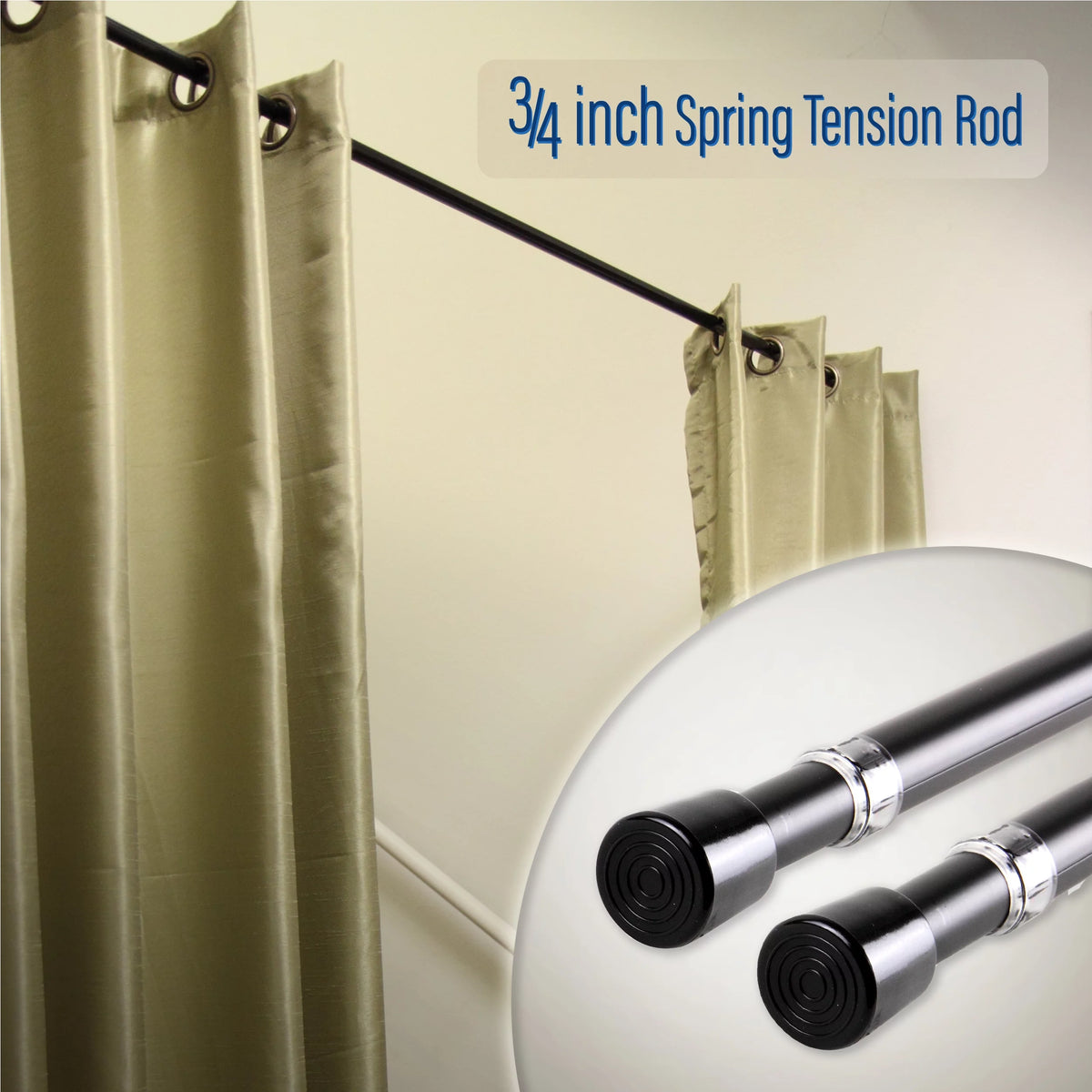 Black Round Spring Tension Rod G330624