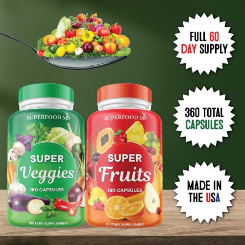 Fruit and Veggie Supplement 180 Count Pack of 2 F7918