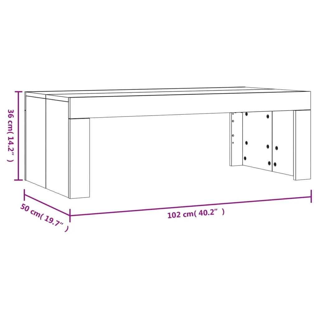 White Engineered Wood Coffee Table L2699