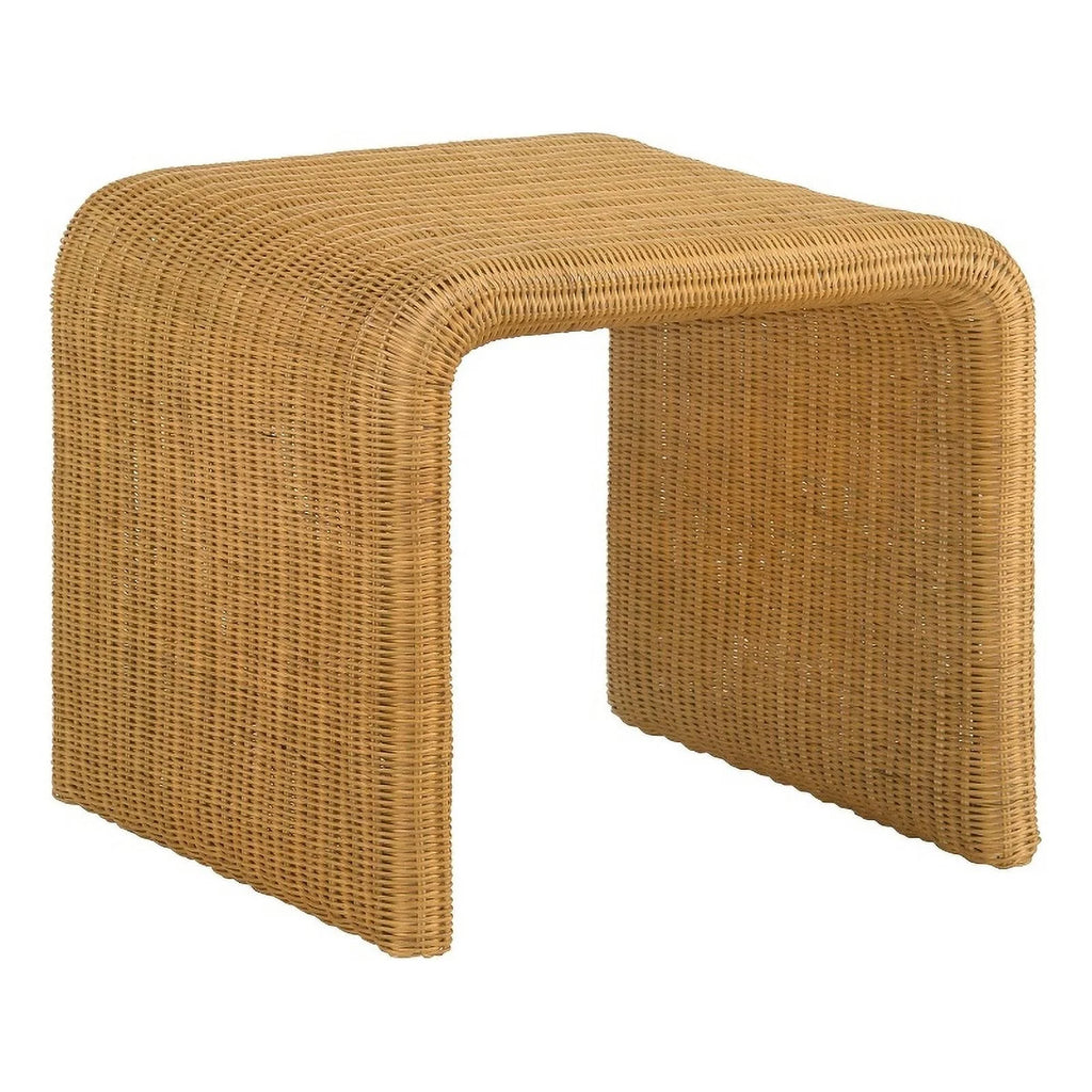 Square Coastal Rattan End Table X91155