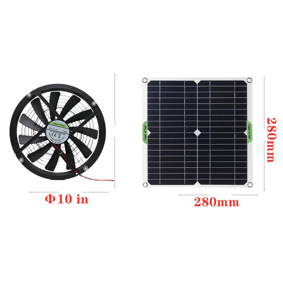 100W Solar Exhaust Fan U285