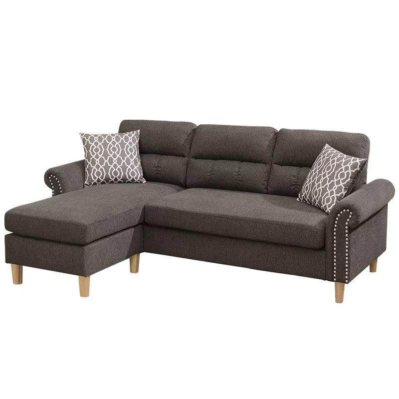 Tan Polyfiber Reversible Sectional Sofa Set M647334