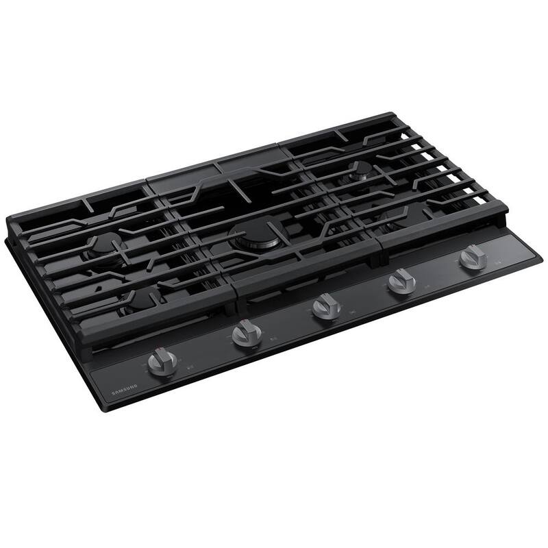Gas Cooktop in Black Stainless Steel with 5-Burners Q398366