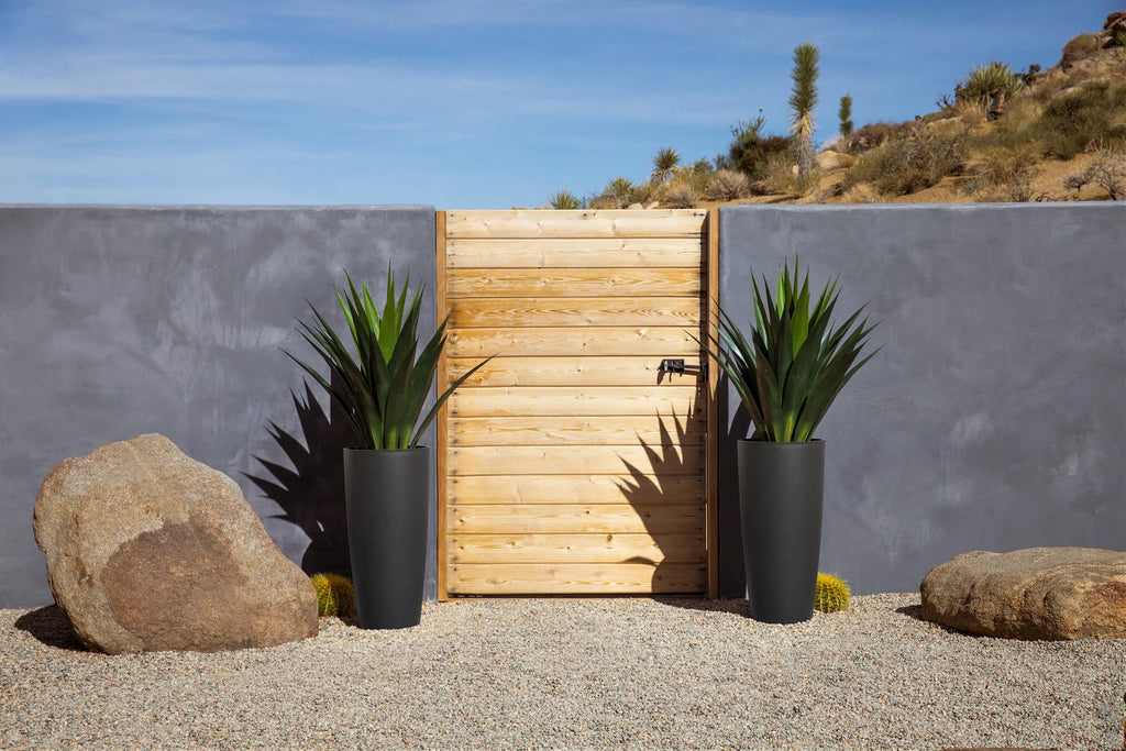 28" Black Plastic-Stone Planter J694026