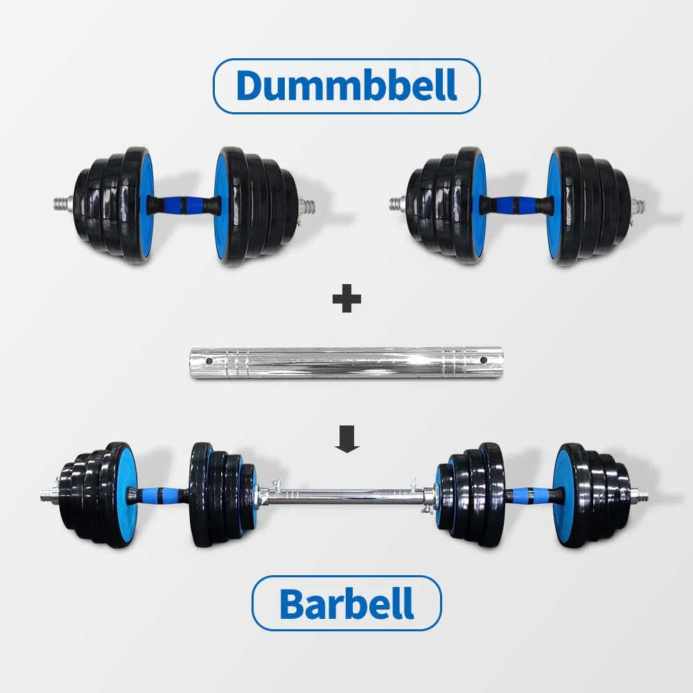 88 Lbs Adjustable Dumbbell Set with Connecting Rod S724936