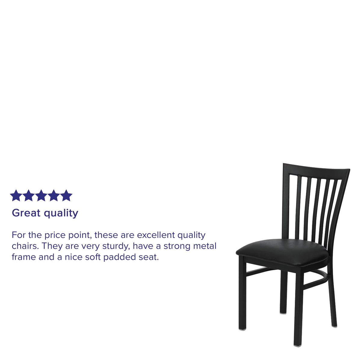 Black Metal Restaurant Chair T652516
