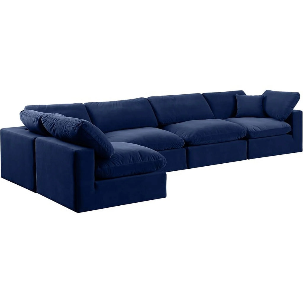 Navy Velvet Modular Sectional E68791