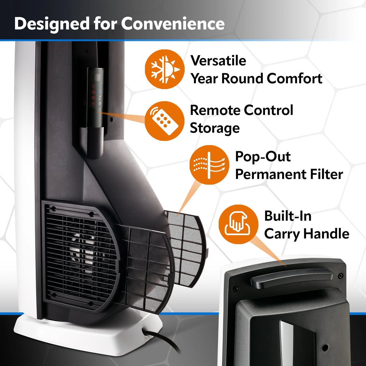 Black High Velocity Fan and Ceramic Space Heater with Remote H803423