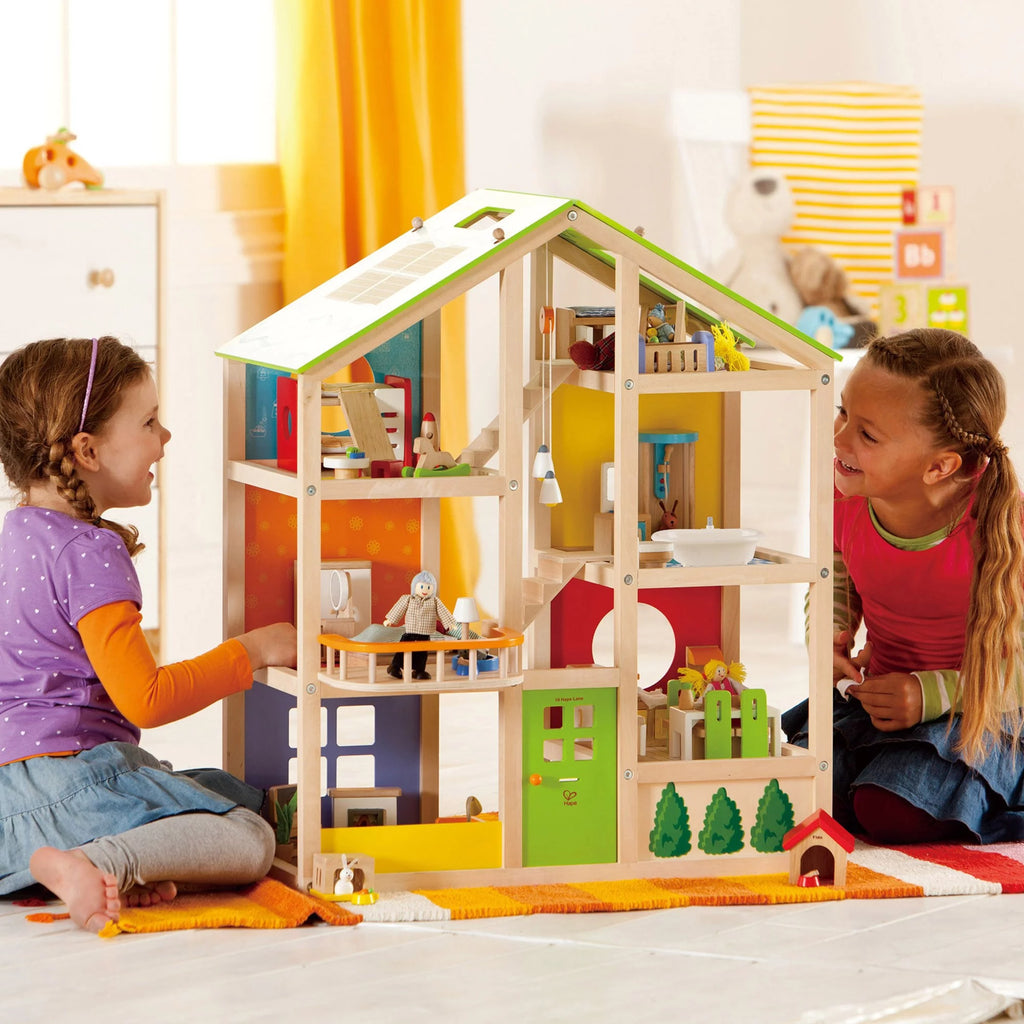 Wooden Furnished Dollhouse Playset F973234