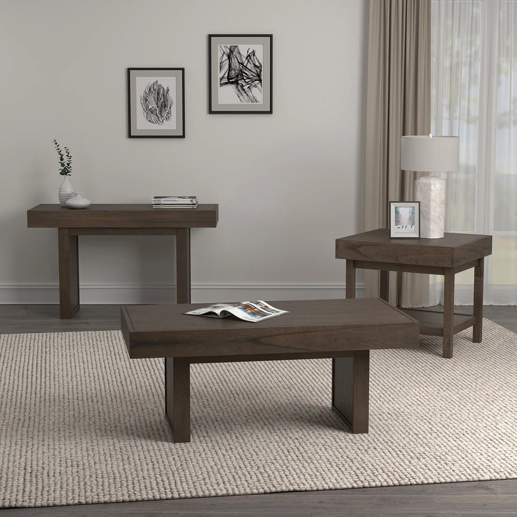 Rectangle End Table with Shelf A127