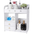 White Wall Mounted Bathroom Cabinet with 2 Drawers M473