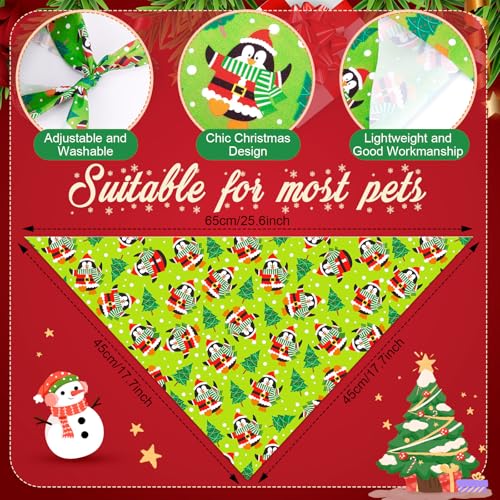 100 Pcs Christmas Dog Bandanas and Collar Bow Ties Set F762180