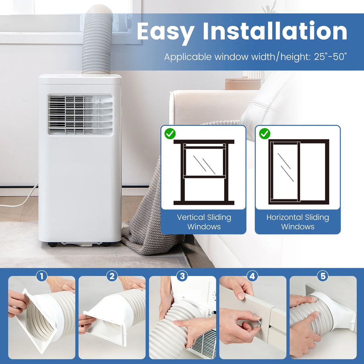 5000 BTU Portable Air Conditioner 3-in-1 S8851