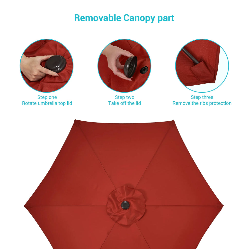 7.5 FT Outdoor Patio Market Umbrella with Tilt Button Q72400