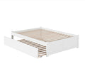 White Full Platform Bed with Trundle G9959