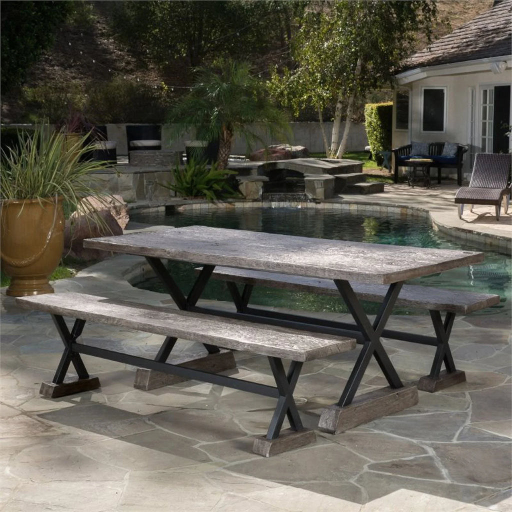 Lightweight Concrete Outdoor Dining Table M3477