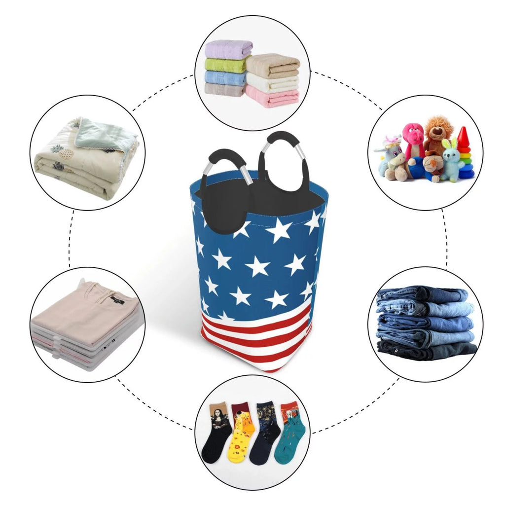 Large Collapsible Laundry Hamper with Aluminum Handle, 50L J810