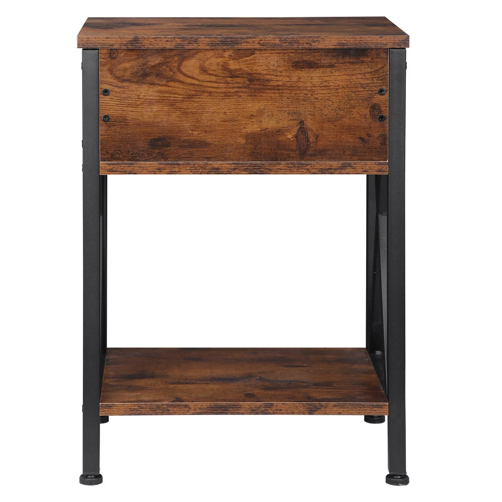 Brown Metal Frame End Table S544255