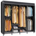 Black Metal Clothing Rack with Cover Z6526