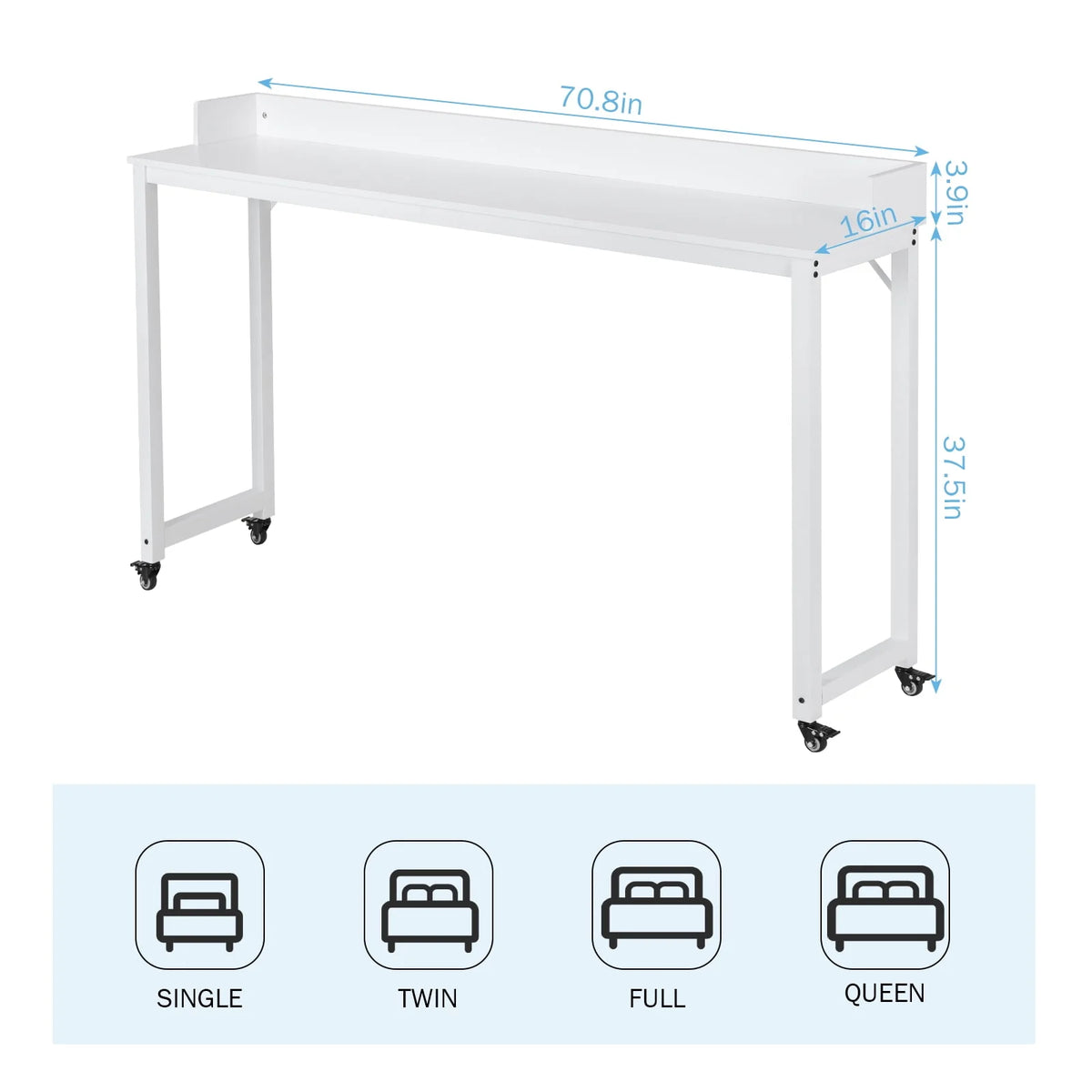 70.8 Overbed Table with Wheels J590596