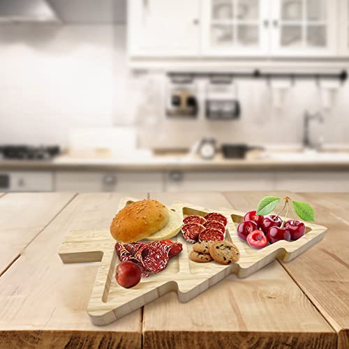 Bamboo Serving Platter Charcuterie Board Set with Knife & Fork H250