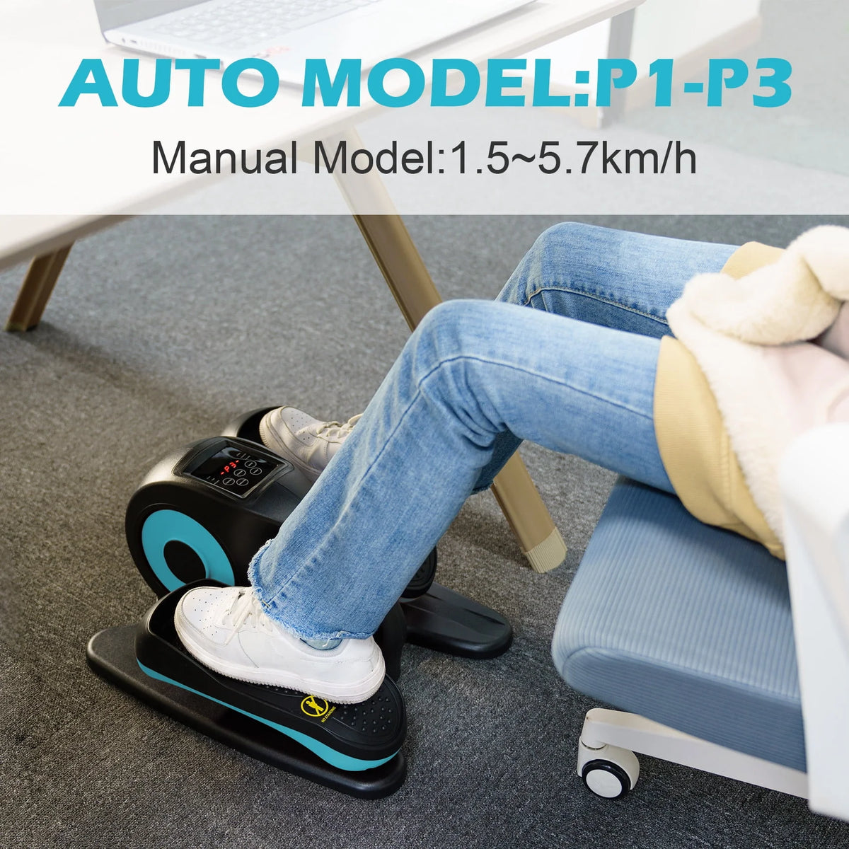Under Desk Elliptical Machine Blue U880935