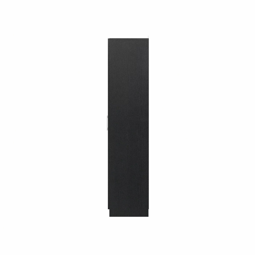 Black Oak Wood Kitchen Pantry with 2 Doors and 4 Shelves O12080