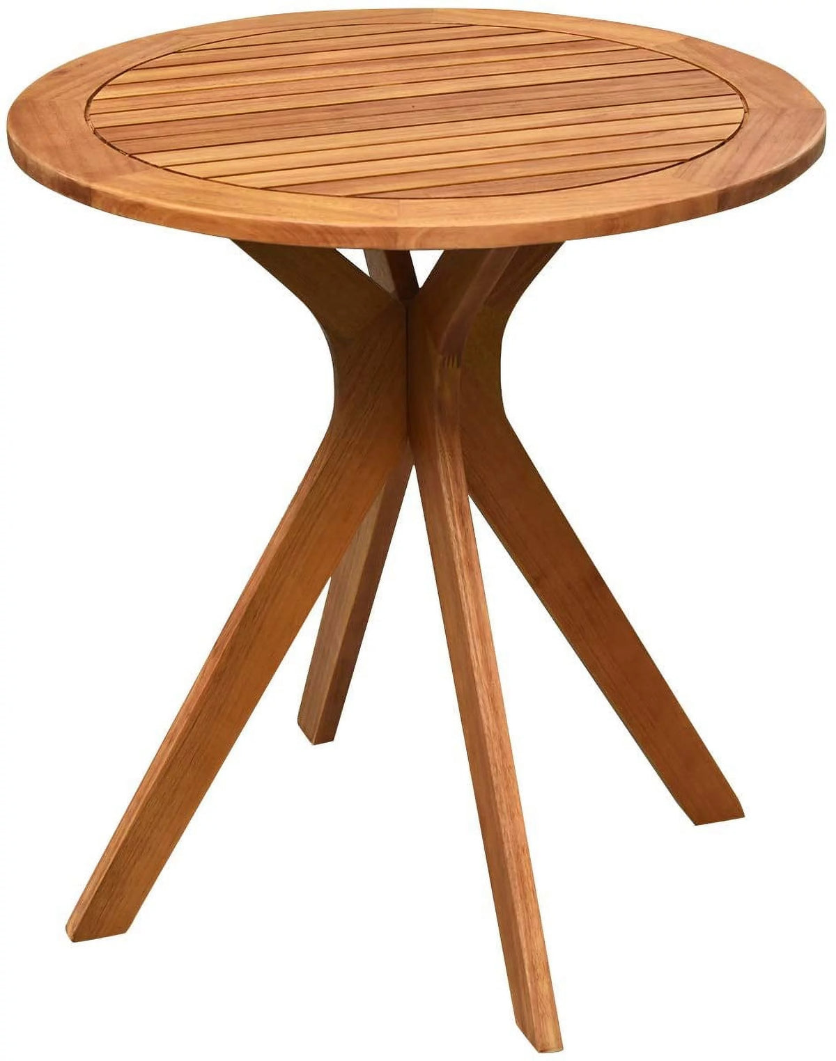27.5 Inch Eucalyptus Wood Round Bistro Table W133