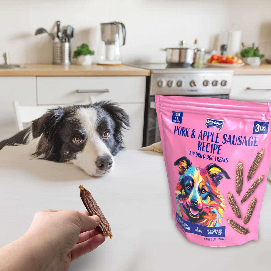 Air Dried Pork and Apple Sausage Dog Treats D628